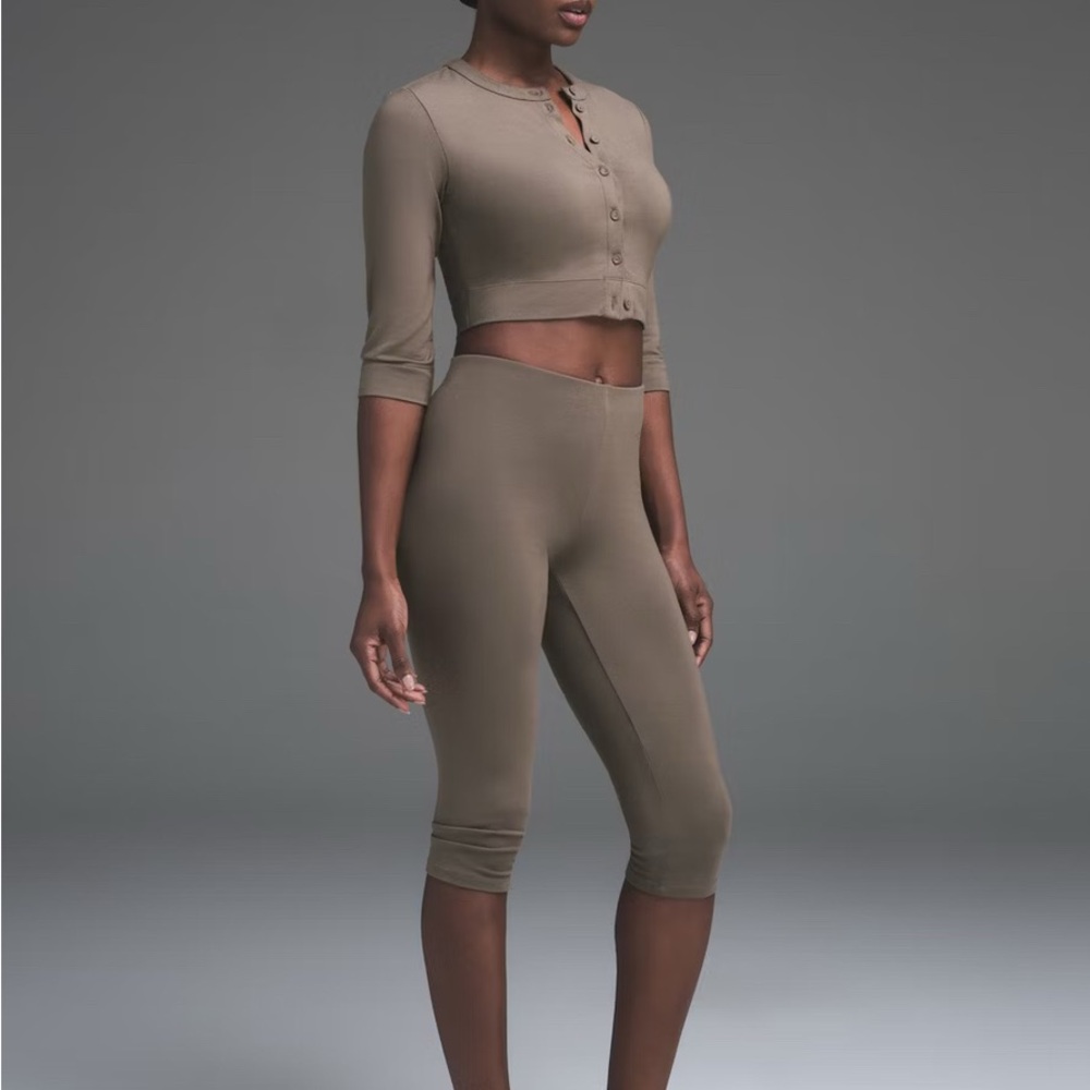 Women's Olive Cropped Jumpsuit